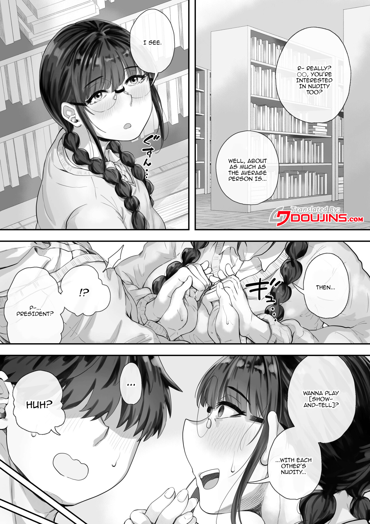 Hentai Manga Comic-The Busty Library Committee President Is Very Interested In Lewd Stuff-Read-5